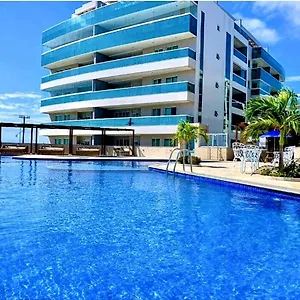  Apartamento Paraíso Em Com Vista Mar, Churrasqueira, Sauna E Piscina Brasil